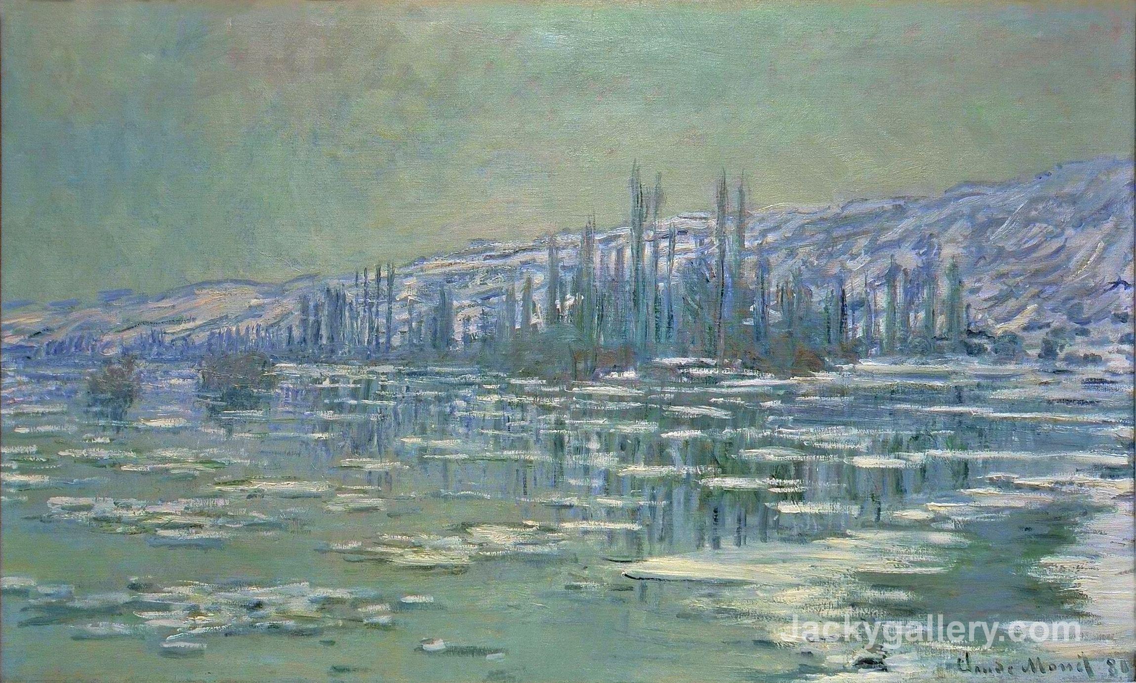 Ice Floes on Siene by Claude Monet paintings reproduction